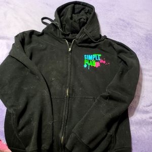 VINTAGE SIMPLE PLAN FLEECE ZIP-UP HOODIE